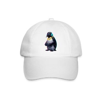 Penguin Games Animal Video Games Funny Penguin - Baseball Cap - white/white - Front