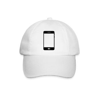 smartphone - Baseball Cap - white/white - Front