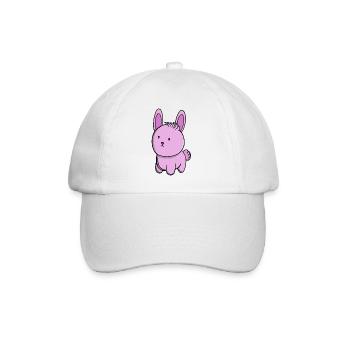 Cute Pink Bunny Adorable Kawaii Rabbit Cartoon  - Baseball Cap - white/white - Front