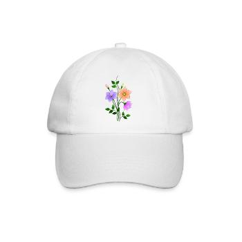 Fleur - Casquette classique - blanc/blanc - Devant