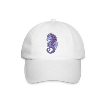 Seahorse Unicorn Purple Violet - Baseball Cap - white/white - Front