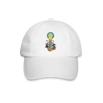 Faith Light Candle Retro Spirit Design - Casquette classique - blanc/blanc - Devant