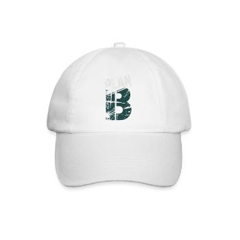 Grunge 13 Numeric Glyph - Baseball Cap - white/white - Front
