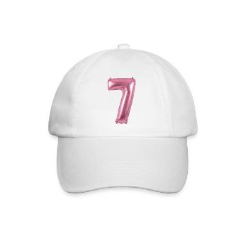 T-shirt du 7e anniversaire, septième anniversaire Hélium - Casquette classique - blanc/blanc - Devant