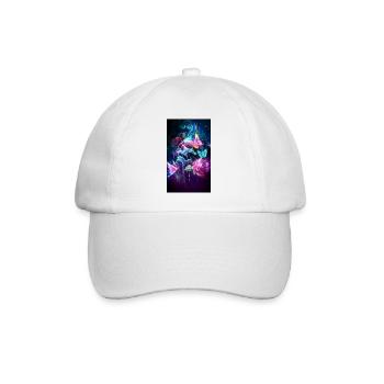 Papillons néon en fleurs - Casquette classique - blanc/blanc - Devant