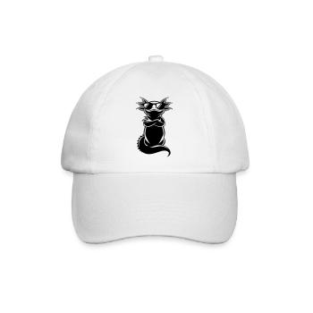 Cool Axolotl – Attitude de patron lunettes de soleil - Casquette classique - blanc/blanc - Devant