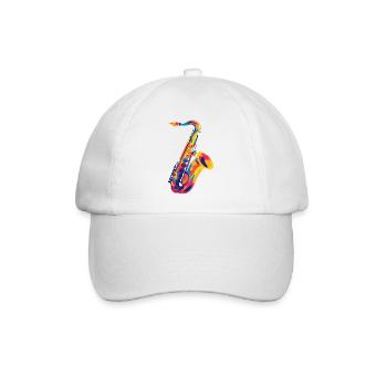 FarbSax PopsArt - Baseball Cap - white/white - Front