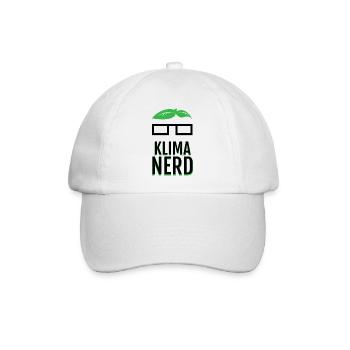 Klima Nerd Funny Plant Lover Green Nature Graphic - Baseballkappe - Weiß/Weiß - Vorne