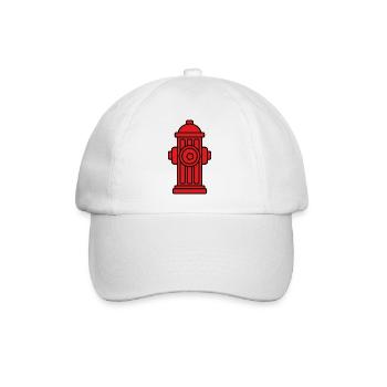 Classic Bold Red Fire Hydrant - Baseball Cap - white/white - Front