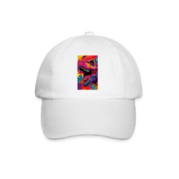 dinosaur - Baseball Cap - white/white - Front