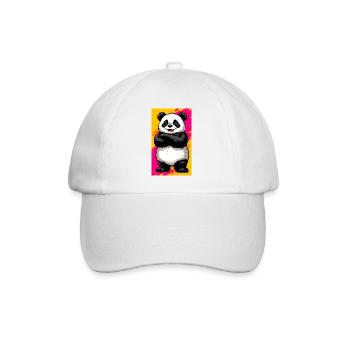 Panda - Baseballkappe - Weiß/Weiß - Vorne