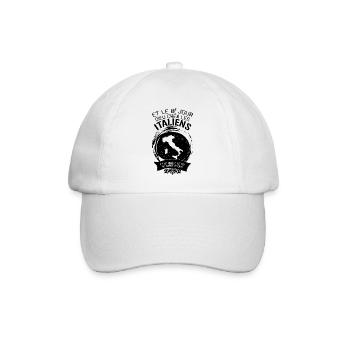 Et Le 8e Jour Dieu Crea Les Italiens Et Le Diab... - Casquette classique - blanc/blanc - Devant