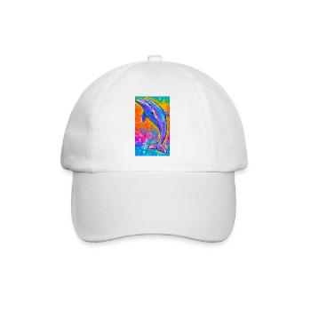 dolphin - Baseball Cap - white/white - Front