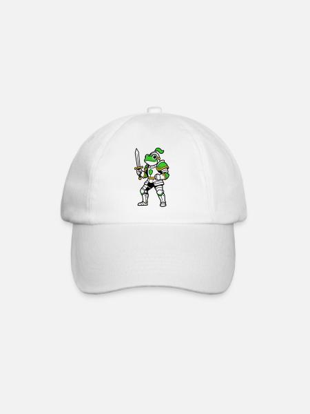 Froschritter - Baseballkappe - Weiß/Weiß