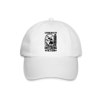 Leaving Reality entering fiction leseratte bücherw - Baseball Cap - white/white - Front