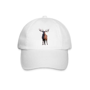Röhrender Hirsch - Baseballkappe - Weiß/Weiß - Vorne