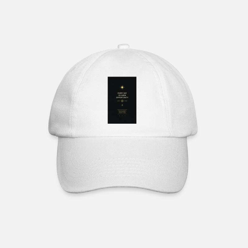 Every Day New Chance Motivational Design - Baseball Cap - white/white