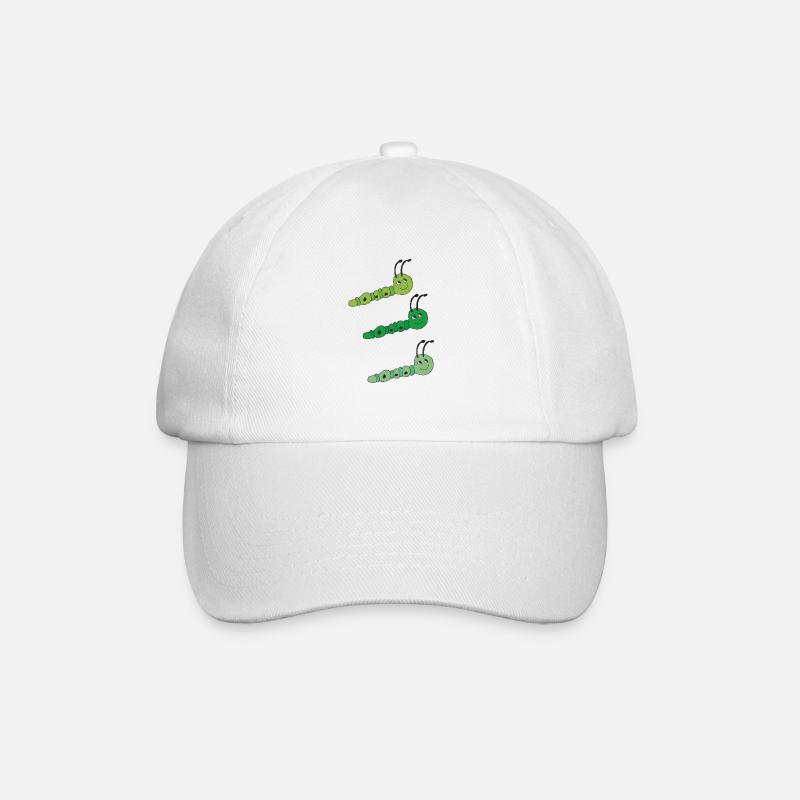 Caterpillars triplets - Baseball Cap - white/white