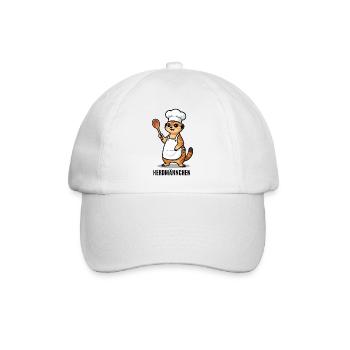 Herdmännchen Koch Gastronomie Beikoch Lustig  - Baseballkappe - Weiß/Weiß - Vorne