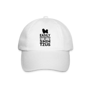Shih Tzu Sprüche Hunde Lustiges Shih Tzu Geschenk  - Baseballkappe - Weiß/Weiß - Vorne