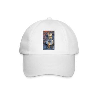 Swans in a play of colours - Baseball Cap - white/white - Front
