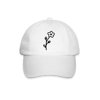 Flower 3 - Baseball Cap - white/white - Front