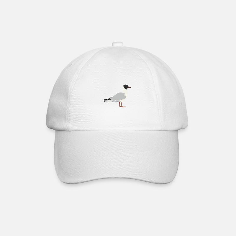 Lachmöwe - Baseballkappe - Weiß/Weiß