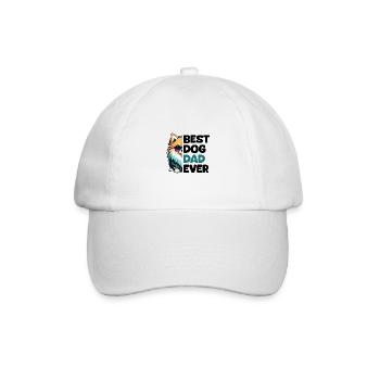 Best Dog Dad Ever - Pomeranian - Baseball Cap - white/white - Front
