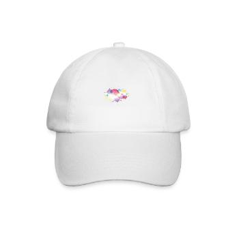 Goutte de dégradé de peinture cadeau d'art splash - Casquette classique - blanc/blanc - Devant