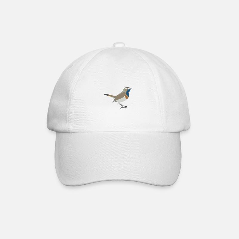 Blaukehlchen - Baseballkappe - Weiß/Weiß