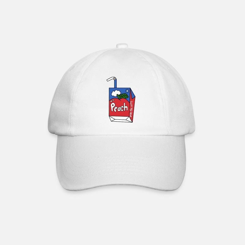Peach Graphic Peachy - Baseball Cap - white/white