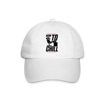 arbeiten büro born to chillen - Baseballkappe - Weiß/Weiß - Vorne