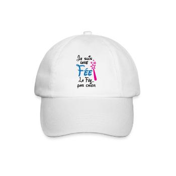 Je suis la fée pas chier - Casquette classique - blanc/blanc - Devant