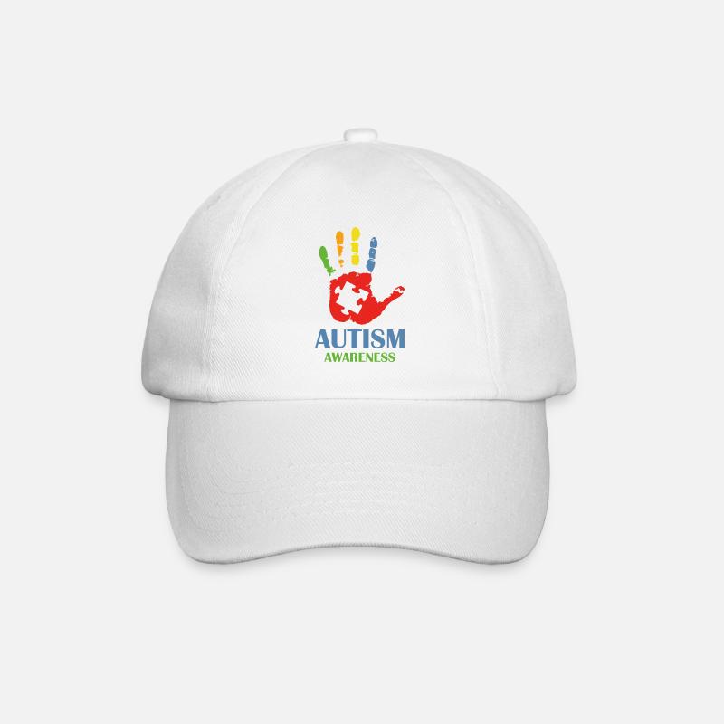 Bewusstsein für Autismus - Baseballkappe - Weiß/Weiß