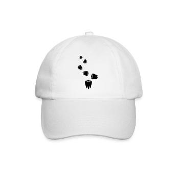 Tooth icon symbol - Baseball Cap - white/white - Front