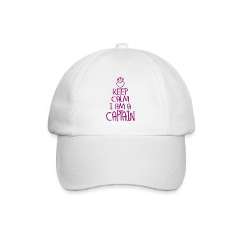 Keep Calm Captain Cool Captain Gift - Baseball Cap - white/white - Front