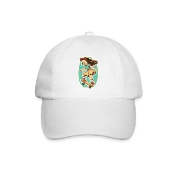 Skater Girl - Baseball Cap - white/white - Front