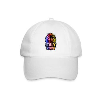 Italy 2024 Holiday Colorful - Baseball Cap - white/white - Front