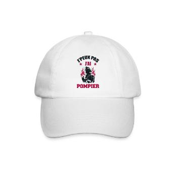 Ich kann keinen Feuerwehrmann haben - Baseballkappe - Weiß/Weiß - Vorne