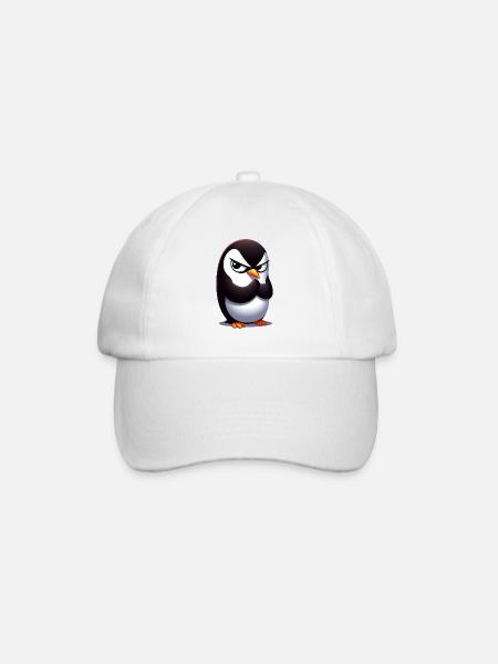 Penguin Funny Animals - Baseball Cap - white/white