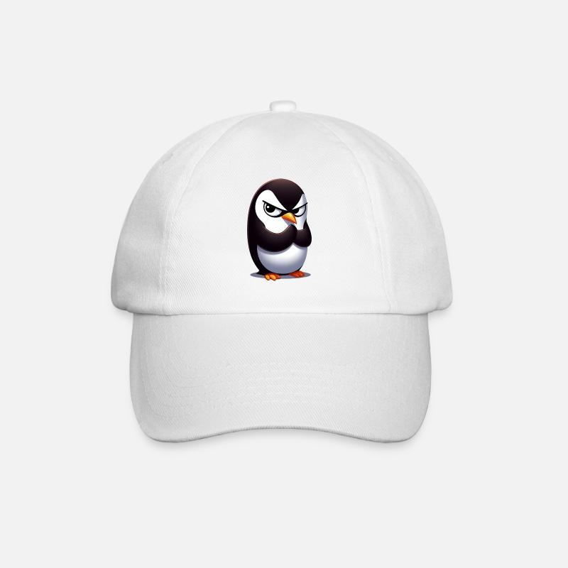 Pinguin Lustige Tiere - Baseballkappe - Weiß/Weiß
