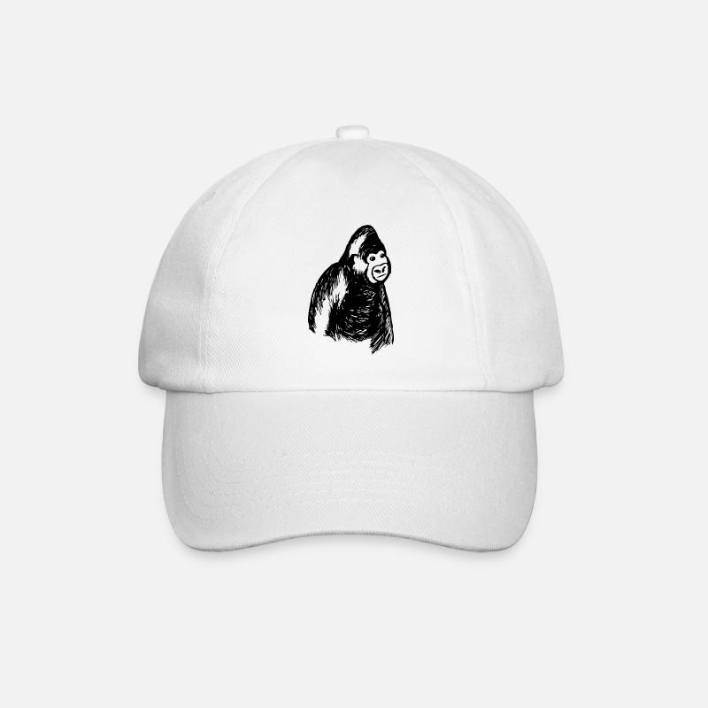 Gorilla - Baseballkappe - Weiß/Weiß