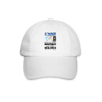 Citation Positive Le Monde a progressé - Casquette classique - blanc/blanc - Devant
