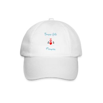 MAMIE. FÊTE DES MÈRES. BONNE FÊTE MAMIE. JE T'AIME - Casquette classique - blanc/blanc - Devant