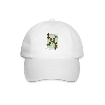 Dachshund Design "Wiener Dog" - Baseball Cap - white/white - Front