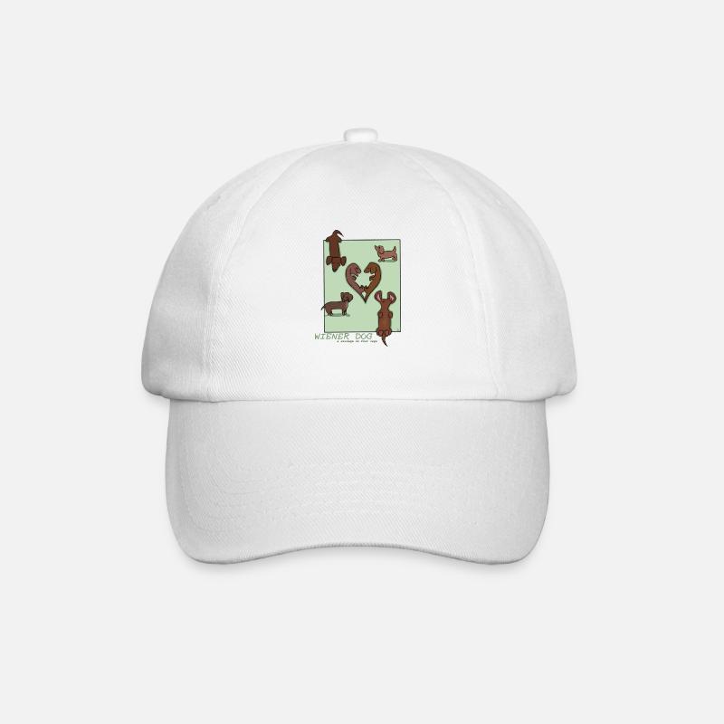Teckel Design « Wiener Dog » - Casquette classique - blanc/blanc