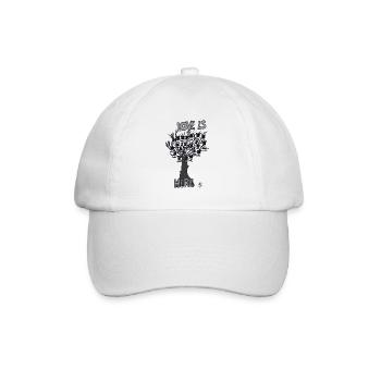 Des chauves-souris sur un arbre - Casquette classique - blanc/blanc - Devant
