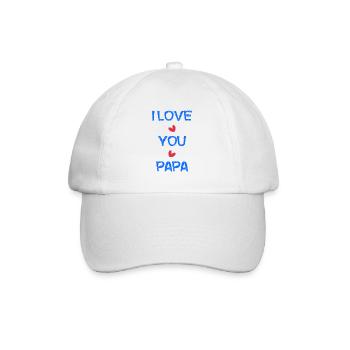 ALLES GUTE ZUM GEBURTSTAG, PAPA. PAPA. VATERTAG. ICH LIEBE DICH - Baseballkappe - Weiß/Weiß - Vorne