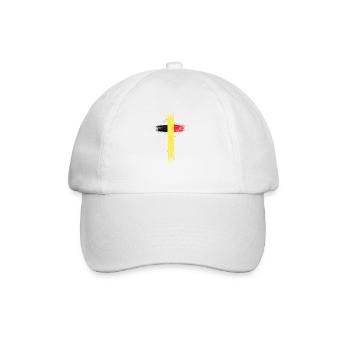 Belgium Flag Vintage Belgian Flag Distressed Look - Baseball Cap - white/white - Front