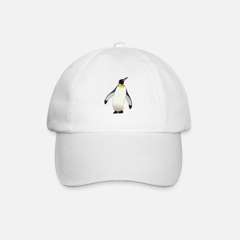 Pinguin - Baseballkappe - Weiß/Weiß